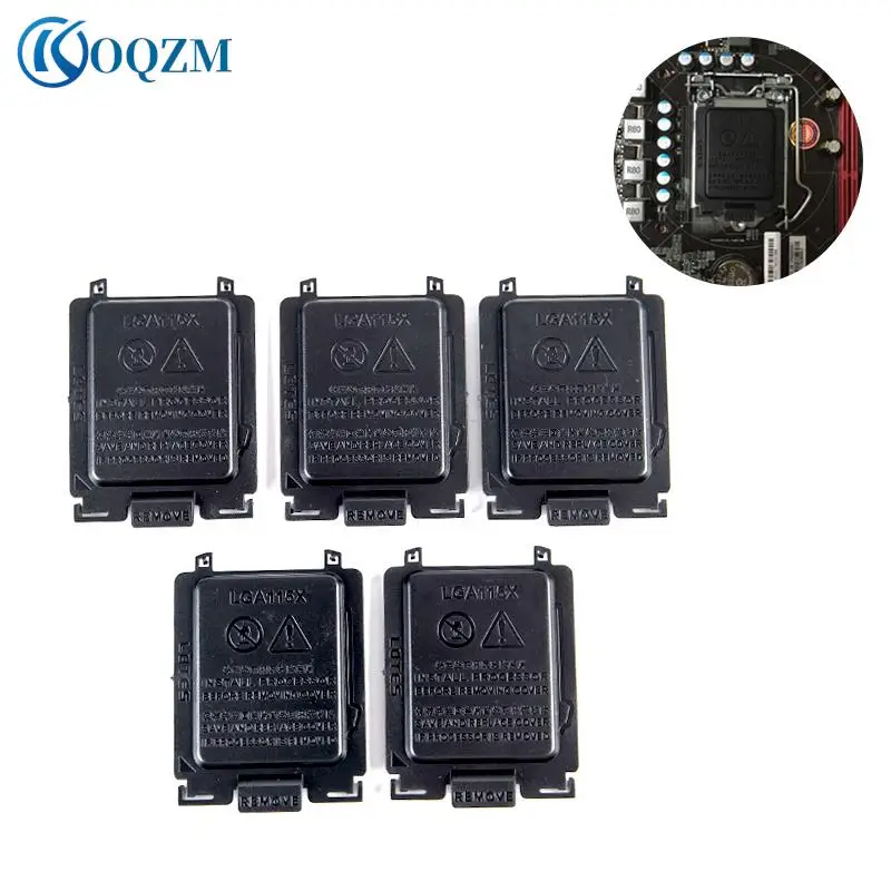 5pcs Motherboard CPU Socket Protection Shell Black Cover Universal CPU Protection Pin Cover For LGA1155/1156/1150/1151/I3/I5/I7