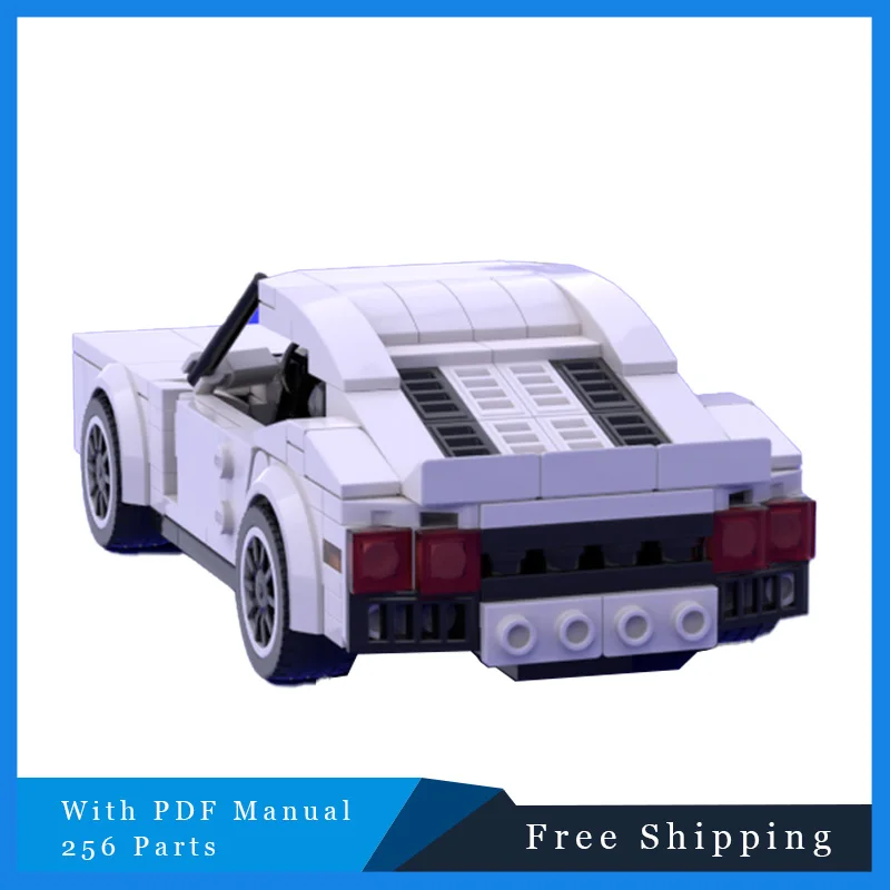 256 Uds. Venta caliente MOC creativo coche de Rally blanco modelo de bloques de construcción modulares niños educación DIY montaje juguete regalo de cumpleaños