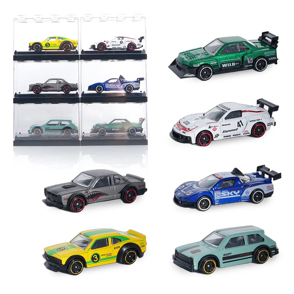 1:64 mini sportwagenmodel van gegoten metaal, GT Diecast autoset met displaydoos, ideale cadeaus voor jongens en autoliefhebbers