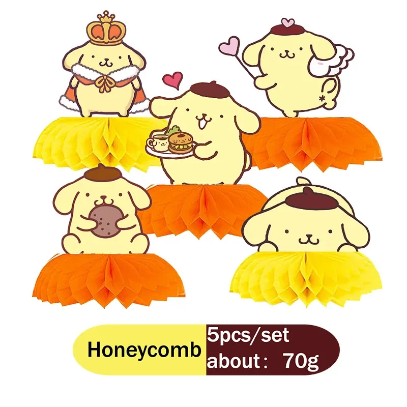 

MINISO Cartoon Pom Pom Purin Theme Disposable sticker Birthday Party baby shower decorations back to school children's products