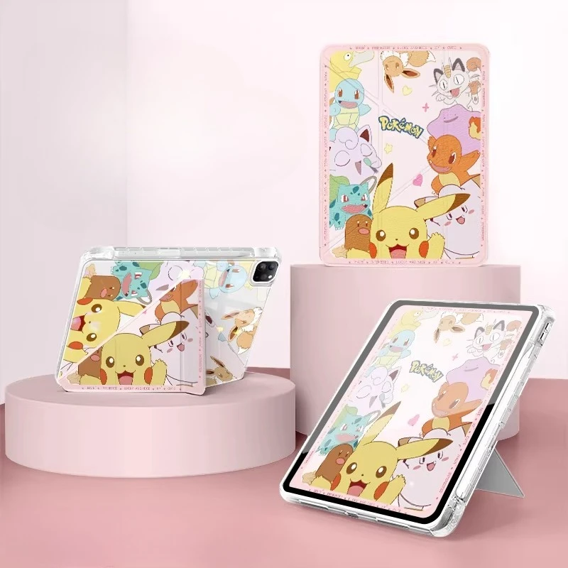 

Pokémon For iPad Case Funda ipad 8 9 10 10.2in Air4 5 10.9in M2 M3 A16 11in Protective case Pro4 5 6 12.9in M4 13in Tablet Cover