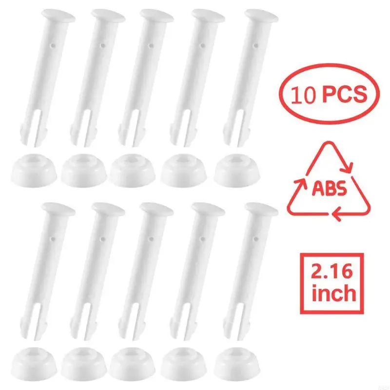 10 Pcs Plastic Pool Joint Pin and Seal for Intex 13ft-24ft Metal Frame Pools with Rubber Seals Pool Replacement Parts