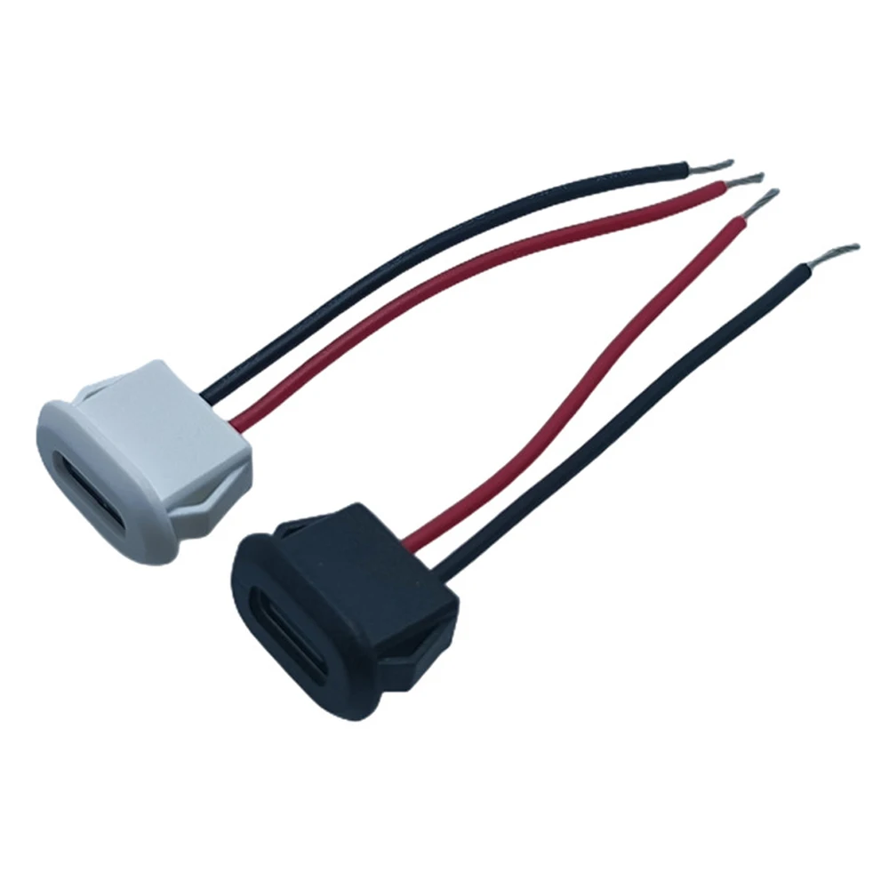 

5Pcs Type C Connector Female Type-C Socket with PH 2.0 Terminal 3A High Current Fast Charging Type-C Jack Port with Card Buckle