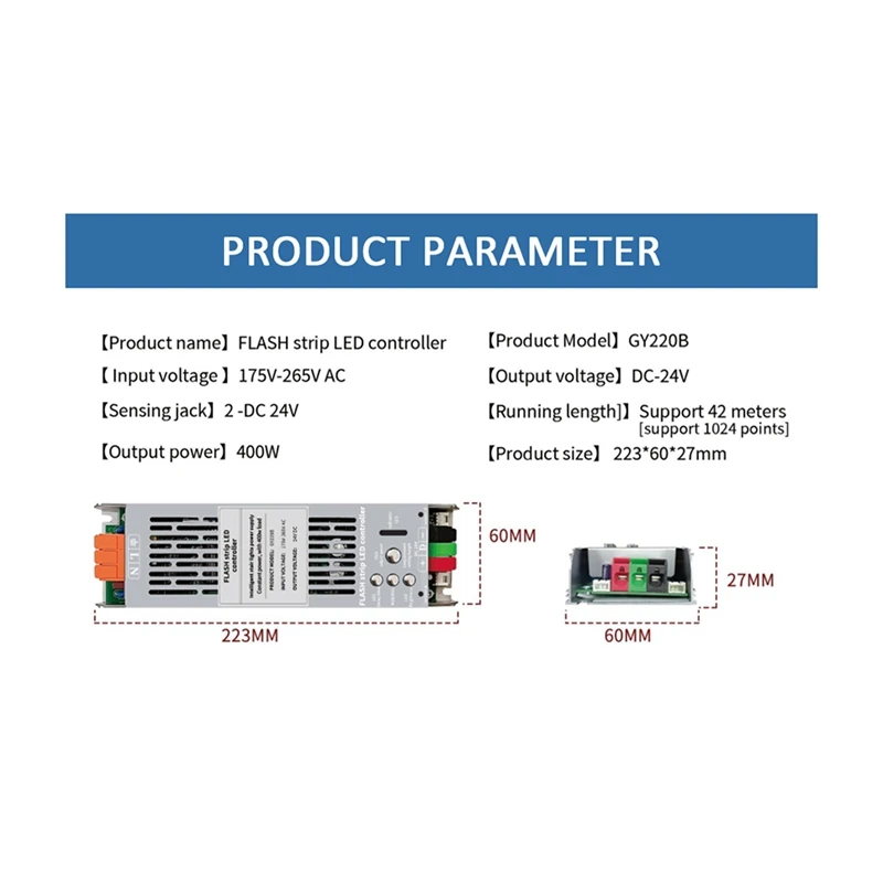 IDUD 2In1 Trapverlichting Controller Met Bewegingssensor 24V 400W Vertraging OFF Trap Hal Verlichting Controler