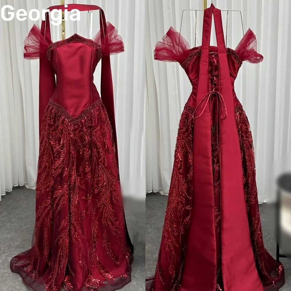 Elegante Formele Gelegenheidsjurken Aanpassen A-lijn Strapless Vloerlengte Dames Avondjurken Kant Mouwloos Vestidos De Fies