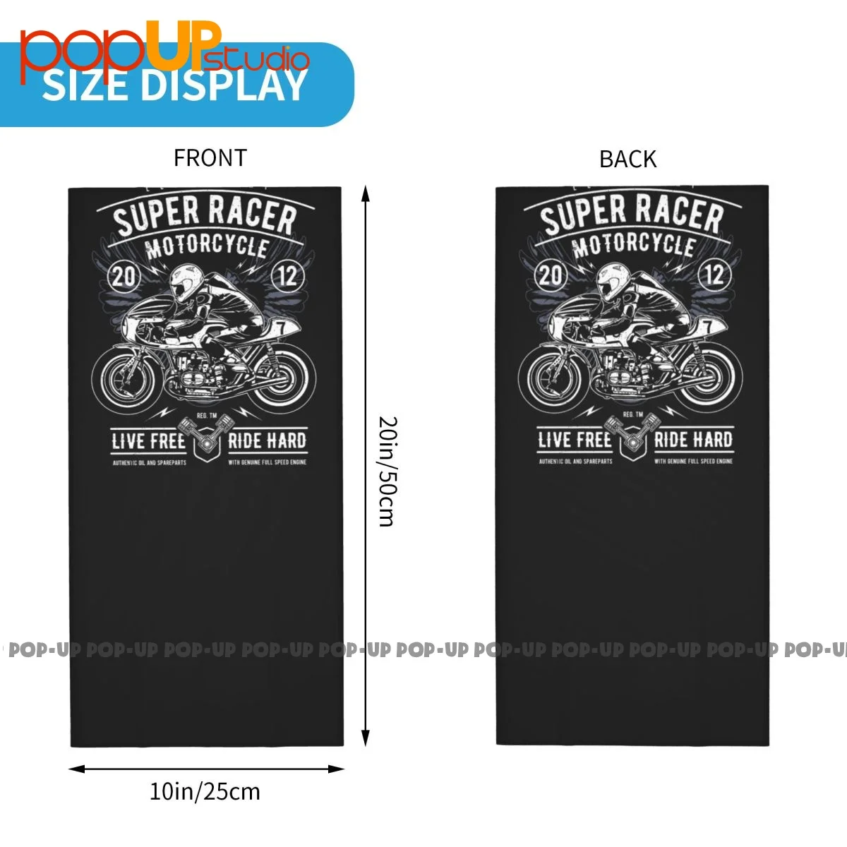 Super Racer Vintage motocicleta cuello polaina Bandana bufanda máscara facial