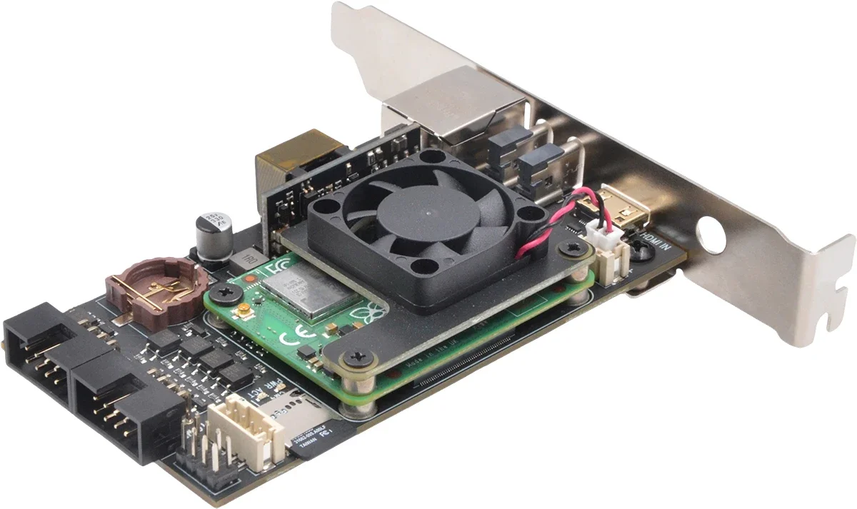 VoltSSupTronics Raspberry Pi Based IPKVM PCI Card KVM Over IP PIKVM X651 - POE Supported