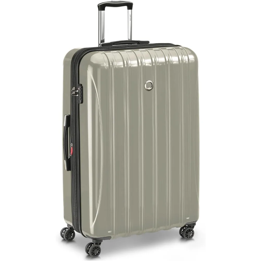 Expandable Spinner Luggage with Hardside, 28 Inch Large, Latte Color, Aero Design for Travel