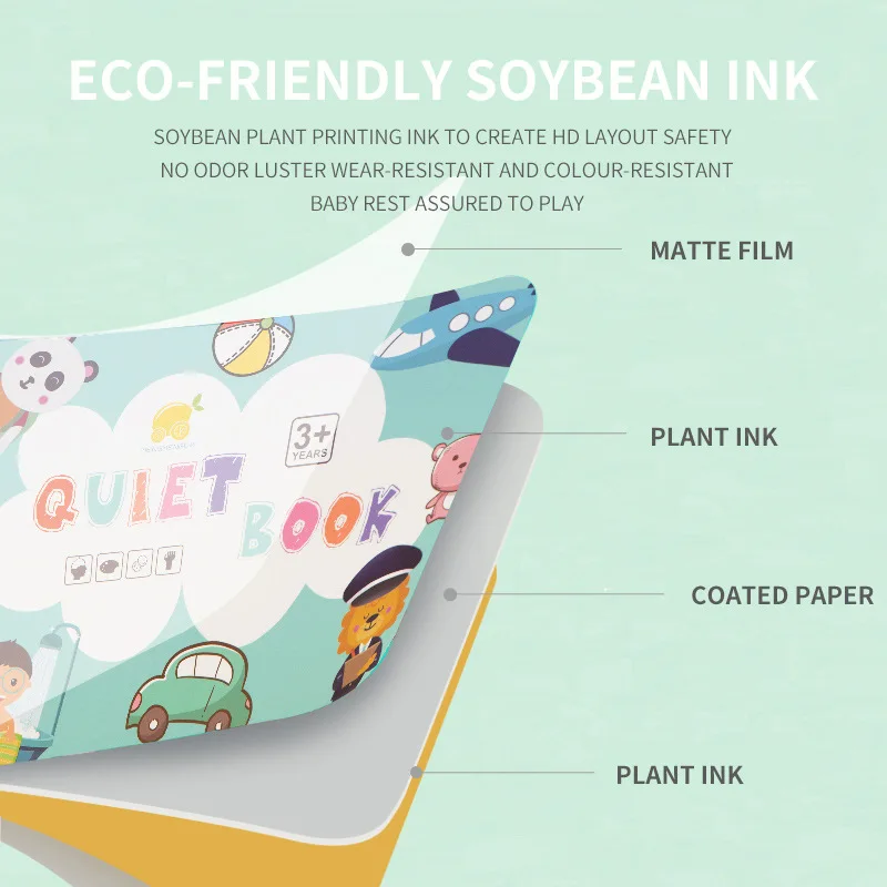 Montessori Baby Quiet Book Kid Busy Book Educational Toy Logical Life Ability Sorting Match Game Baby Sticker Toy