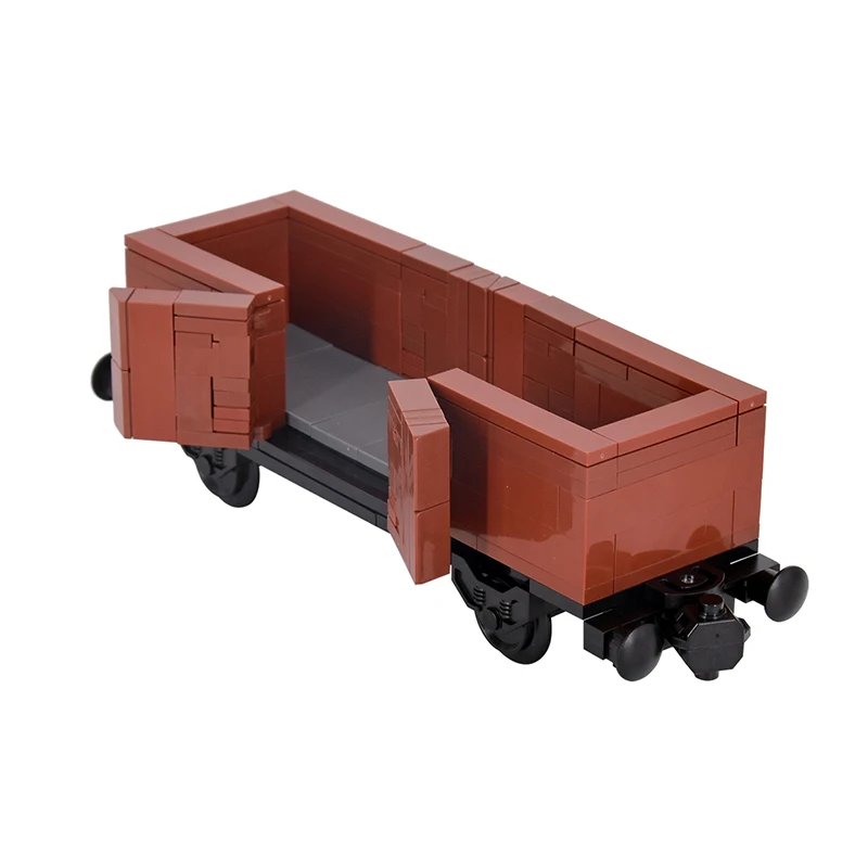 MOC City Kreatywny Otwarty Ciężarówka Górnicza ‌   Klocki konstrukcyjne kolejowe szyny transportowe DIY zabawki techniczne dla dzieci prezenty