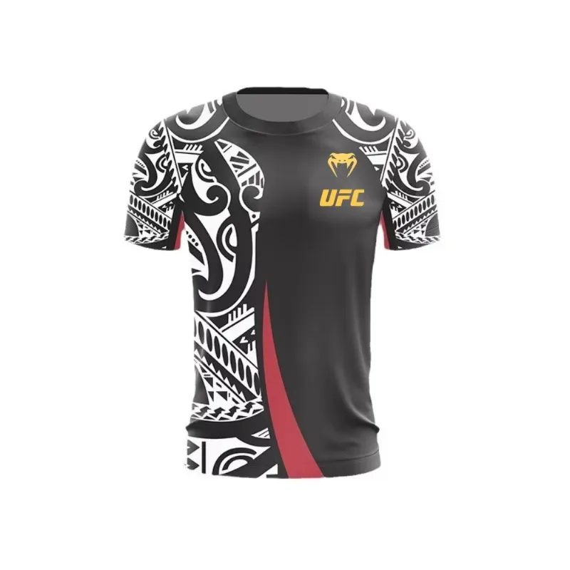

UFC Personalized Fashion Printed T-shirt, Suitable for Intense Boxing Matches, Breathable Quick Drying, and Gym Sportswear