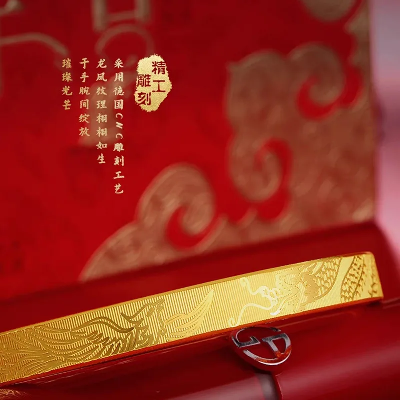 

24K Gold AU999 Rainbow Cloud Bangle | Alternating matte - glossy clouds, pearl - tipped, delicate & grand