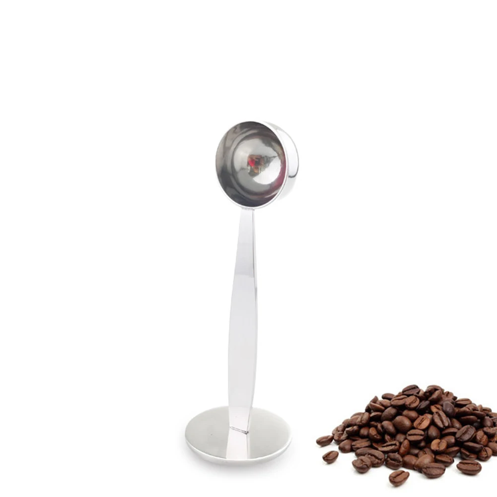 Coffee Spoon Versatile Stainless Steel Coffee Spoon with Built in Espresso Press Perfect for Coffee Enthusiasts