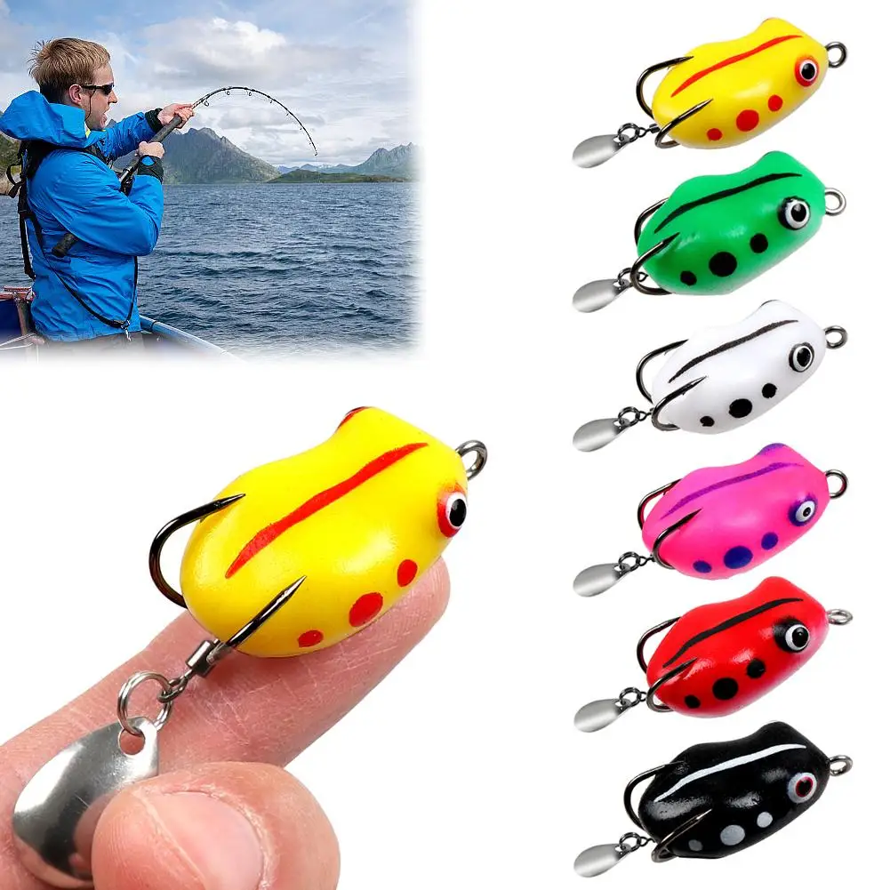 1 Pc Frog Fishing Lure Floating Thunder Frog Blackfish Floating Thunderfrog Long-range Fake Bait Black Simulation Bait Pit N3L5