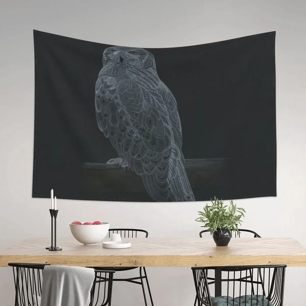 

Snowy Owl Tapestry Custom Wallpaper Room Decor Cute Decoration Home Tapestry