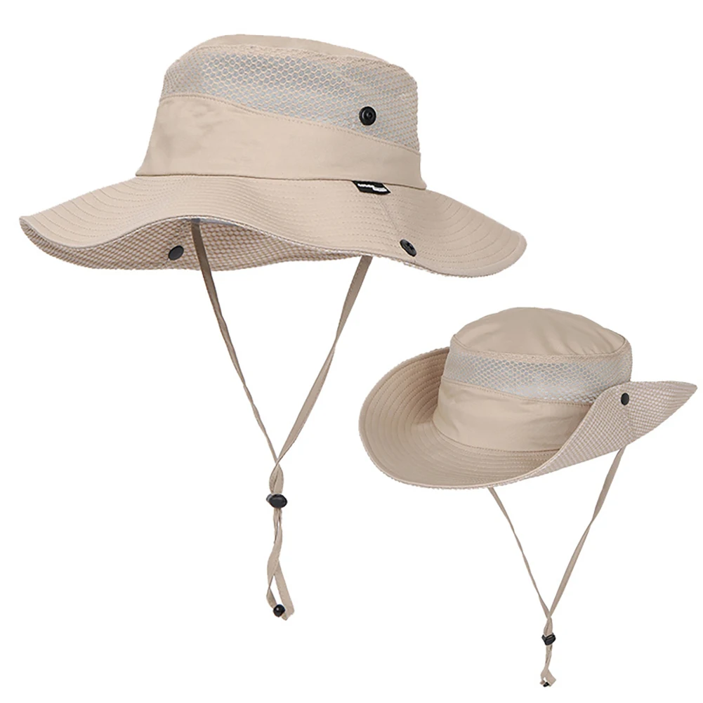 Sombrero de ala ancha UPF50 con protección UV para hombre y mujer, sombrero de cubo para exteriores, senderismo, pesca, Camping, Verano