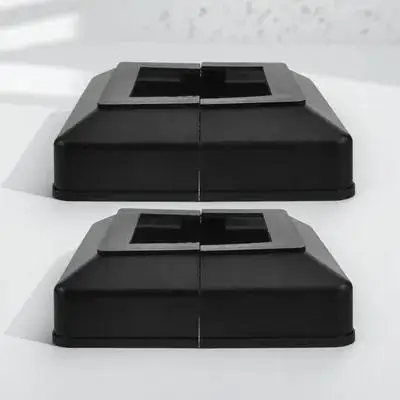 

2pcs Plastic Column Wraps for Porch Railings Square Fence Post Caps Deck Balcony Cover Vinyl Sleeve Decorative Replacement