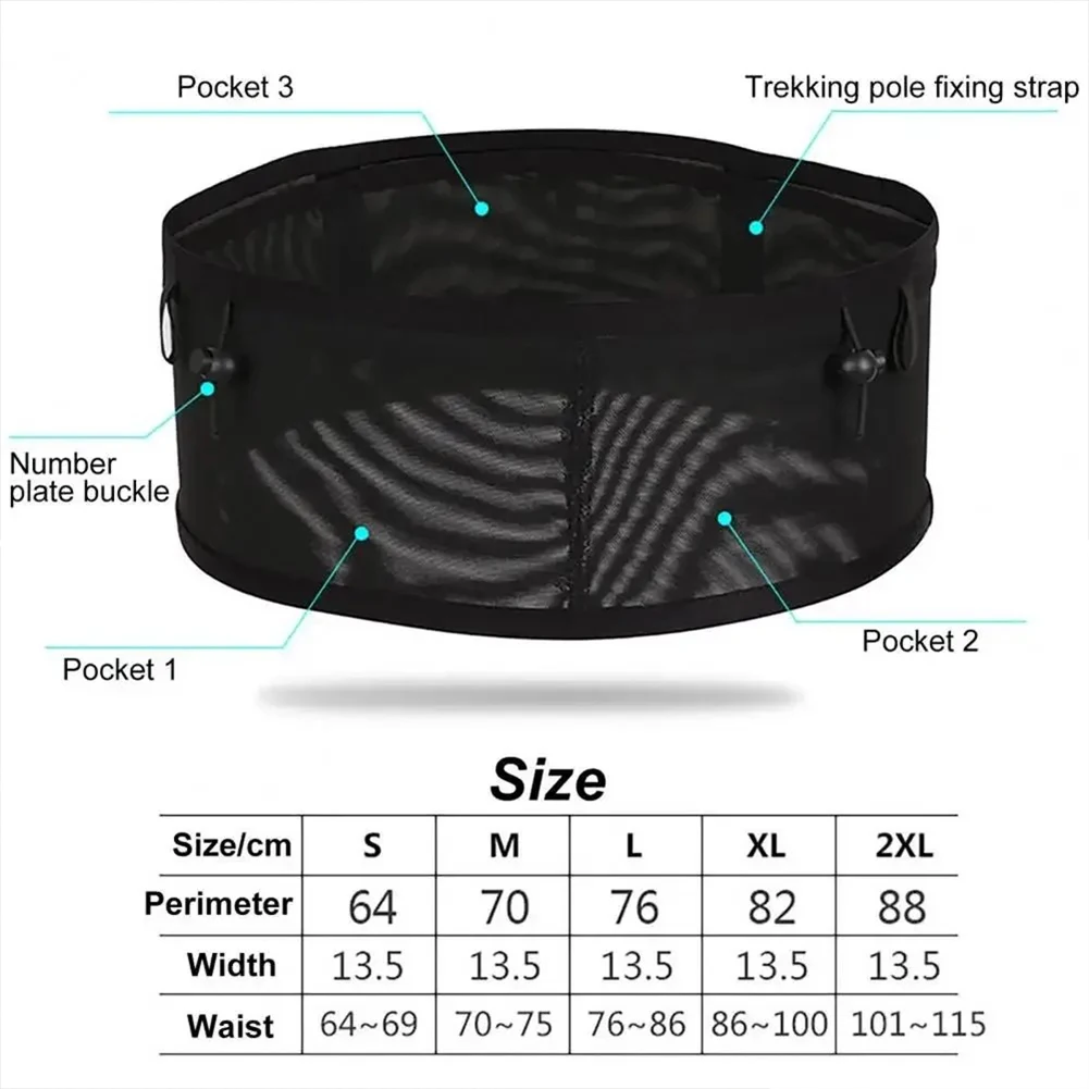 Running Belt Waist Pack Bag Fanny Pack Phone Holder Breathable Mesh Running Fanny Pack, Cell Phone Holder Running Waist Packs