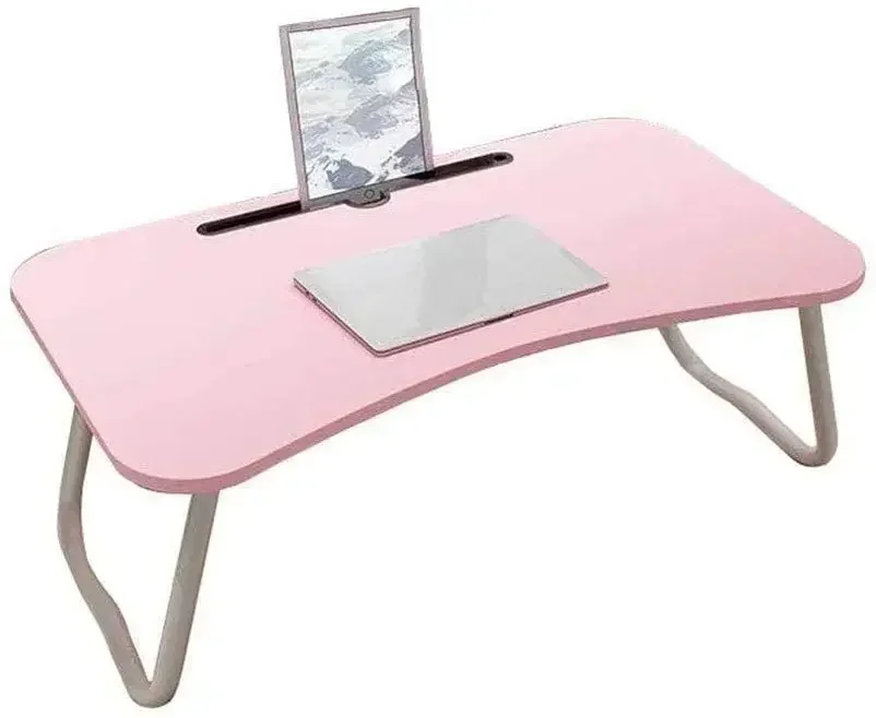 Pink Computer Desk, Laptop Desk Children's Desk Writing Desk Simple Folding Table