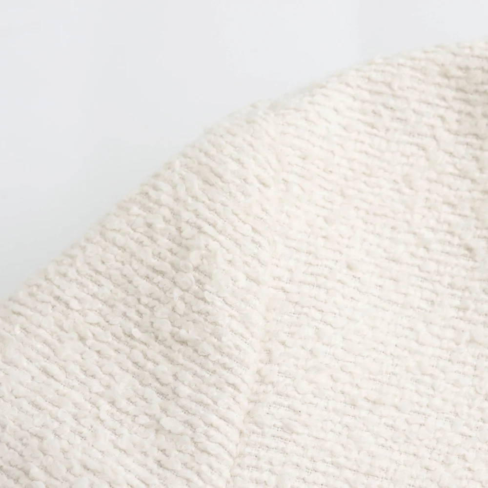 المرأة الملمس فضفاض أعلى جولة الرقبة طويلة الأكمام زر جيب الخريف / الشتاء نمط جديد معطف أنيق