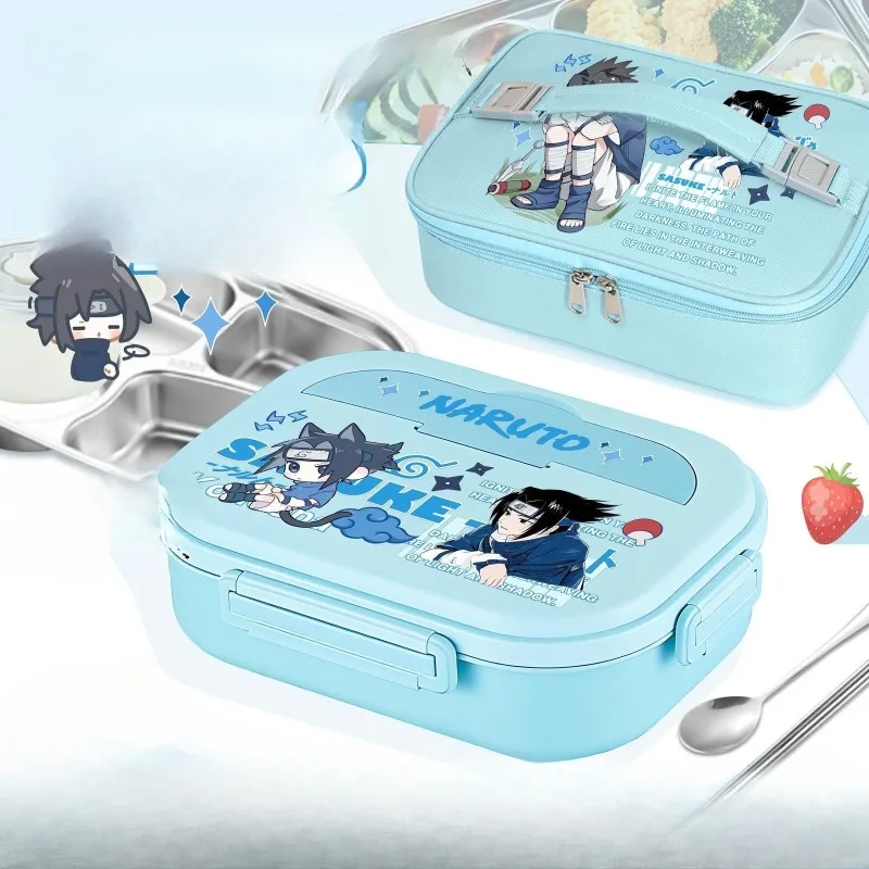 

Naruto anime Naruto Kakashi Sasuke Haruno Sakura cute cartoon insulated lunch box creative 304 stainless steel lunch box gift