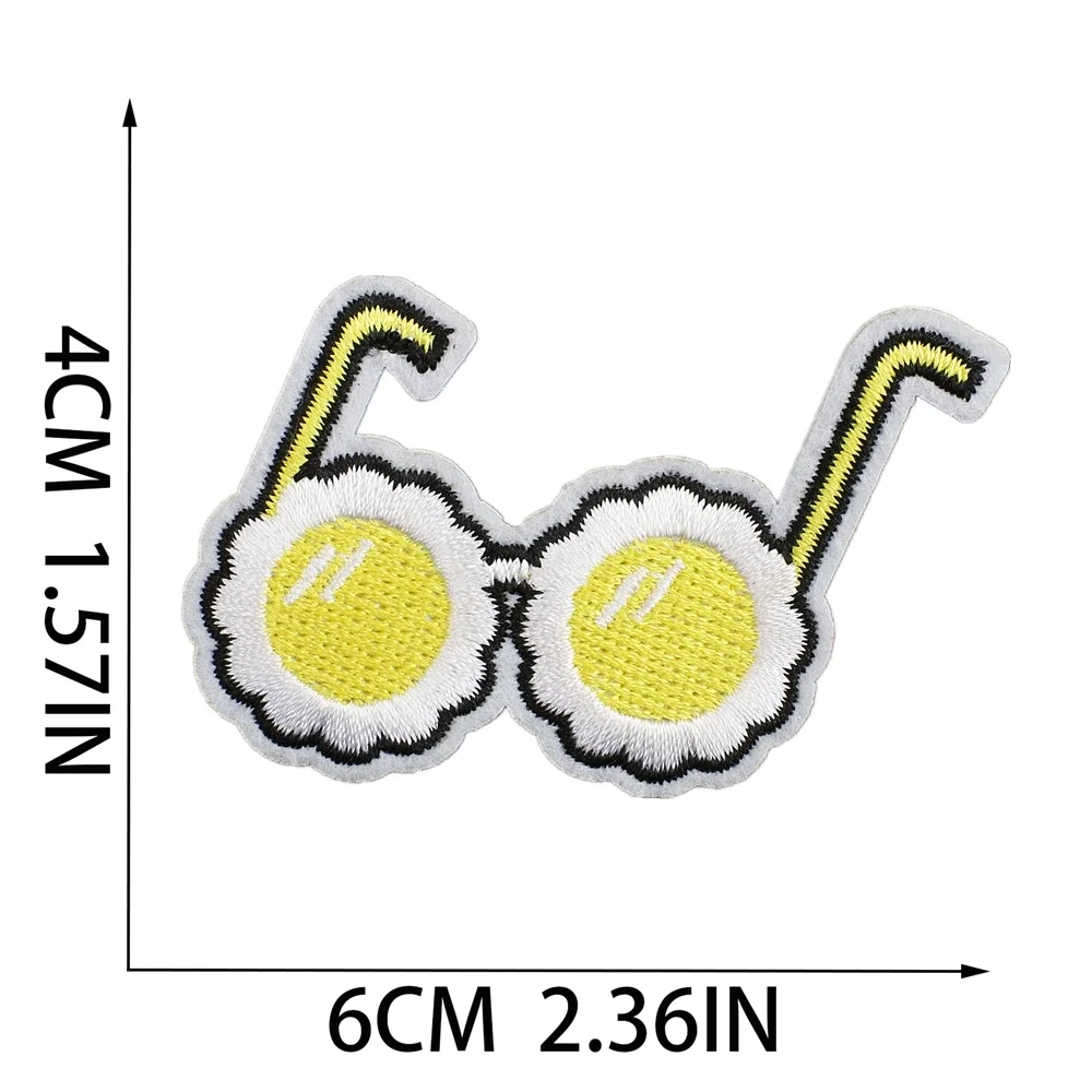 Вышитая нашивка, железные нашивки для одежды, карманные очки, наклейки на одежду, шитье ткани, термоклейкая аппликация, плавкий