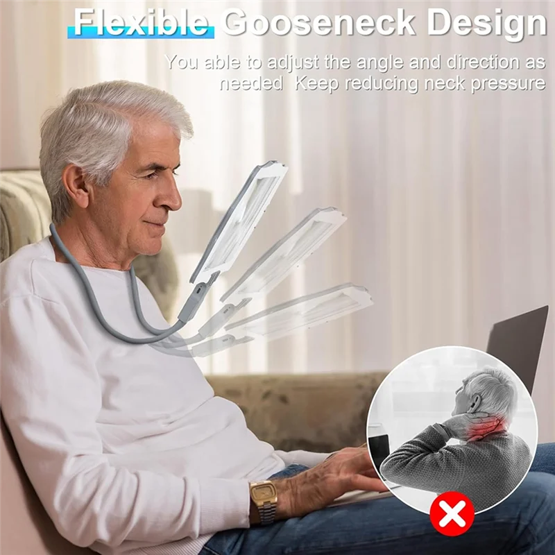 

AT82-Большая увеличительное стекло без помощи рук со светом и 48 ультра-яркими светодиодами, увеличительное стекло на всю страницу для чтения