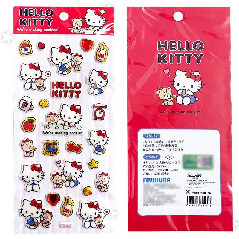 Kawaii sanrio olá kitty adesivos dos desenhos animados ccd desktop mão conta diy material adesivos amigos presentes periféricos criativos
