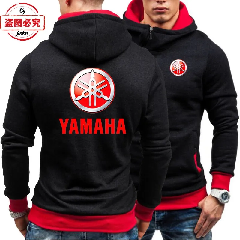 

European Size Yamaha Logo Printed Motorcycle Jacket Racing Suit Loose Men's Top Casual Hoodie Motorcycle Riding Suit Workwear