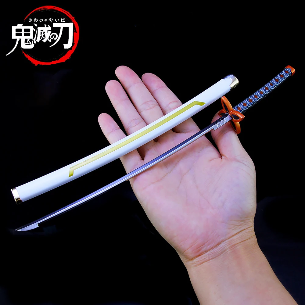 Demon Slayer Zwaard De Hashira Kochou Shinobu Nichirin Blade Anime Perifere Katana Sleutelhanger Wapen Model Speelgoed Kerst Cadeau