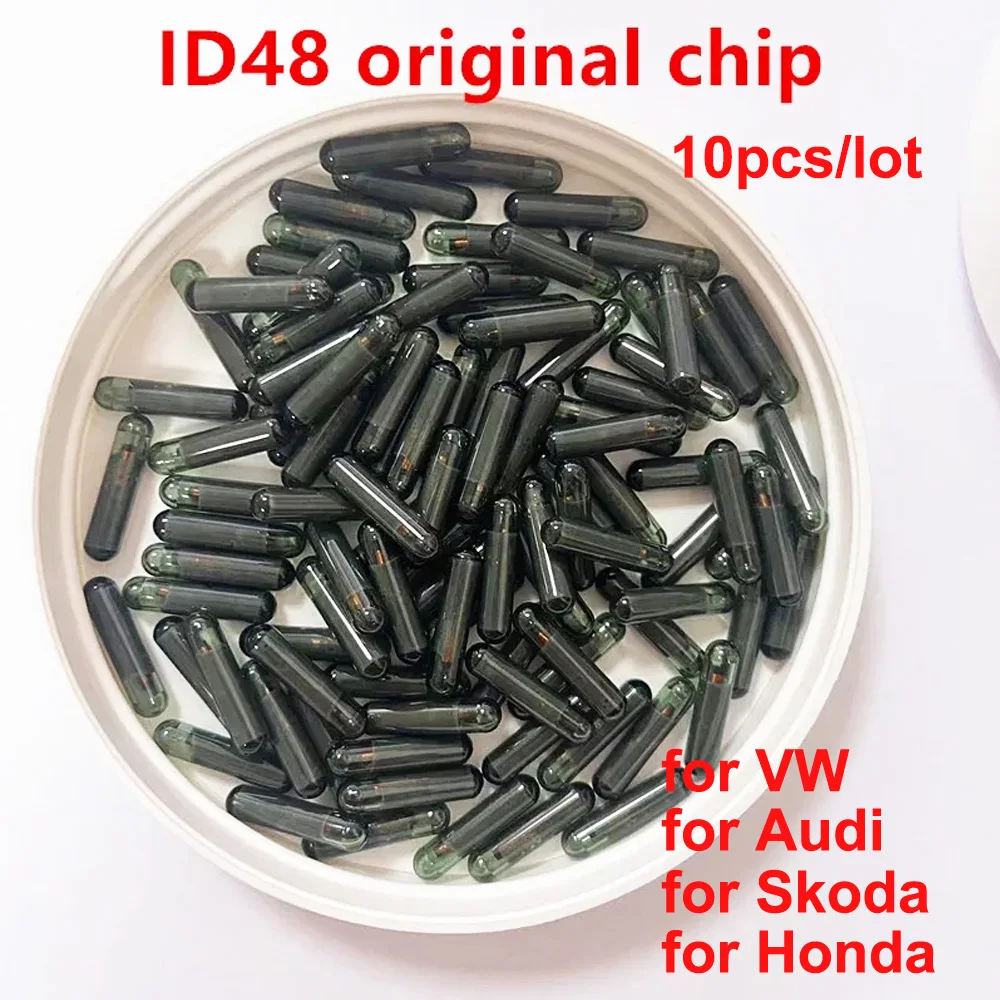 

10pcs 20pcs 50pcs original ID48 glass chip auto transponder chip 48 chip for VW Audi Skoda Honda for car key