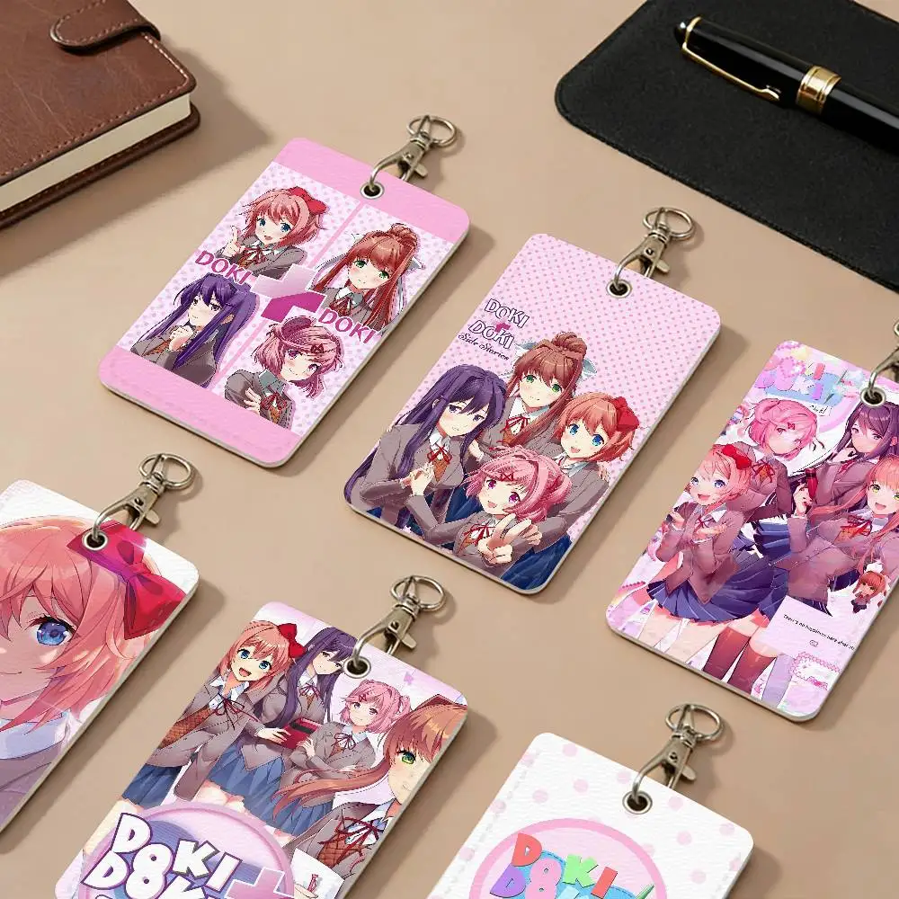 

Картхолдеры DokiDoki из искусственной кожи, защитные чехлы для студенческих удостоверений с защитой от потери, брелок для карт доступа в кампус