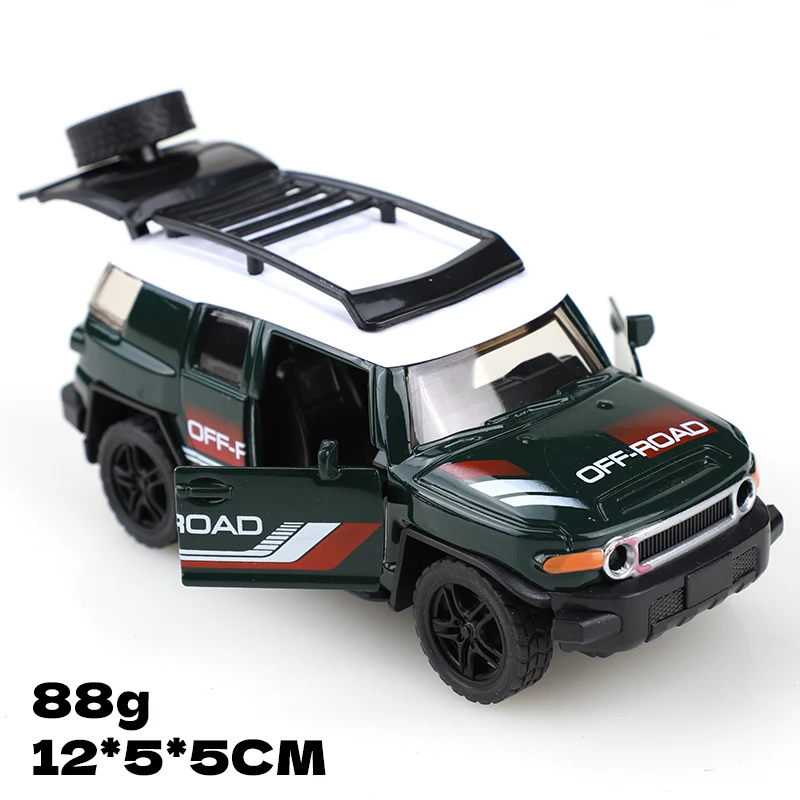 (포장됨) 1:36 스케일 3도어 클래식 풀백 다이캐스트 모델카, 시뮬레이션 오프로드 차량, 어린이 장난감, 자동차 장식품