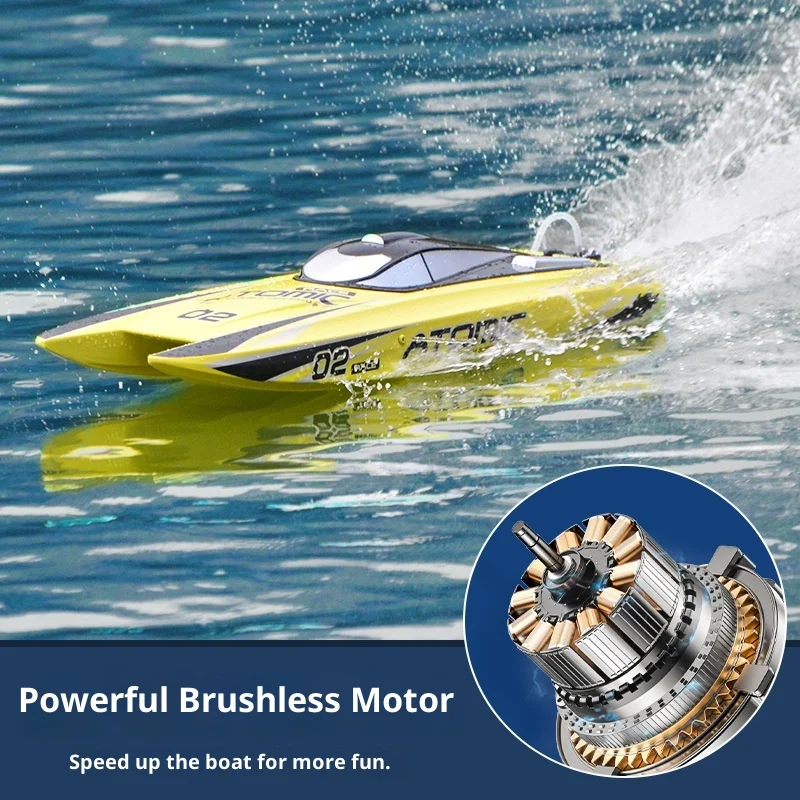 

Oulan Large Electric Brushless Remote Control Boat Wireless Catamaran Remote Control Model Waterproof Speedboat Rowing Boat 792-