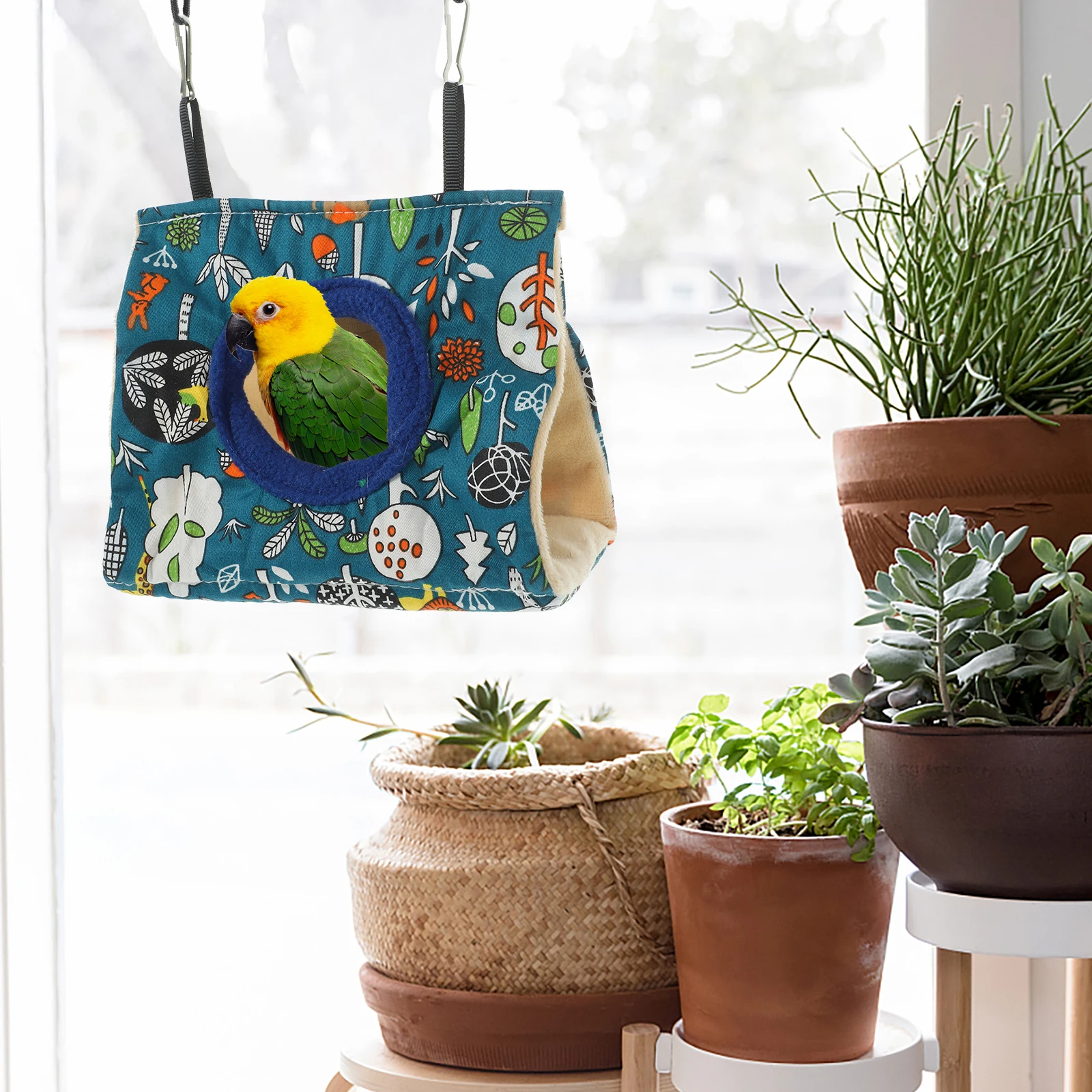 

Cotton Parrot Nest Hammock Bed Wear resistant Triangle House Small Pets Sleep Rest Comfortable L scape Bird Supply Household