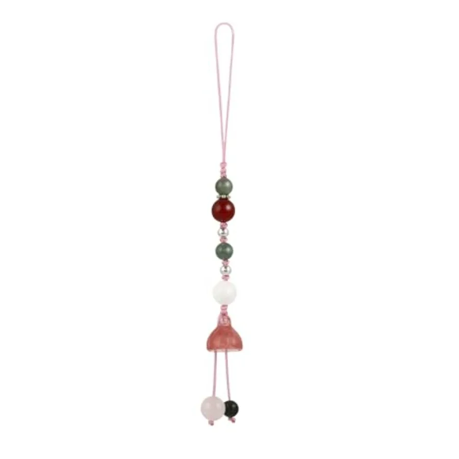 

Phone Charm - Jade Lotus Phone Charm Strap Agate Mobile Pendant Decorative Cell Accessories for Keychain Car Key Bag