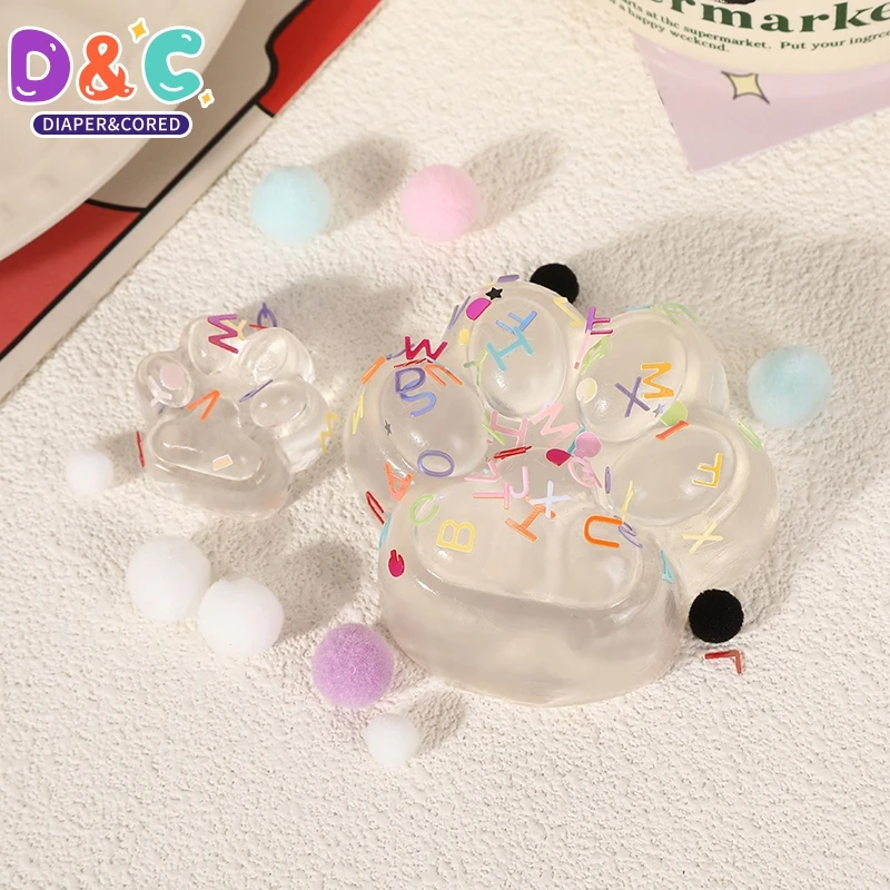 New Soft Sticky Stress Relief Relaxation Toys 2PCS Squeeze Cute Cat's Paw Slow Bounce Stress Relief Toys Kids Party Favor