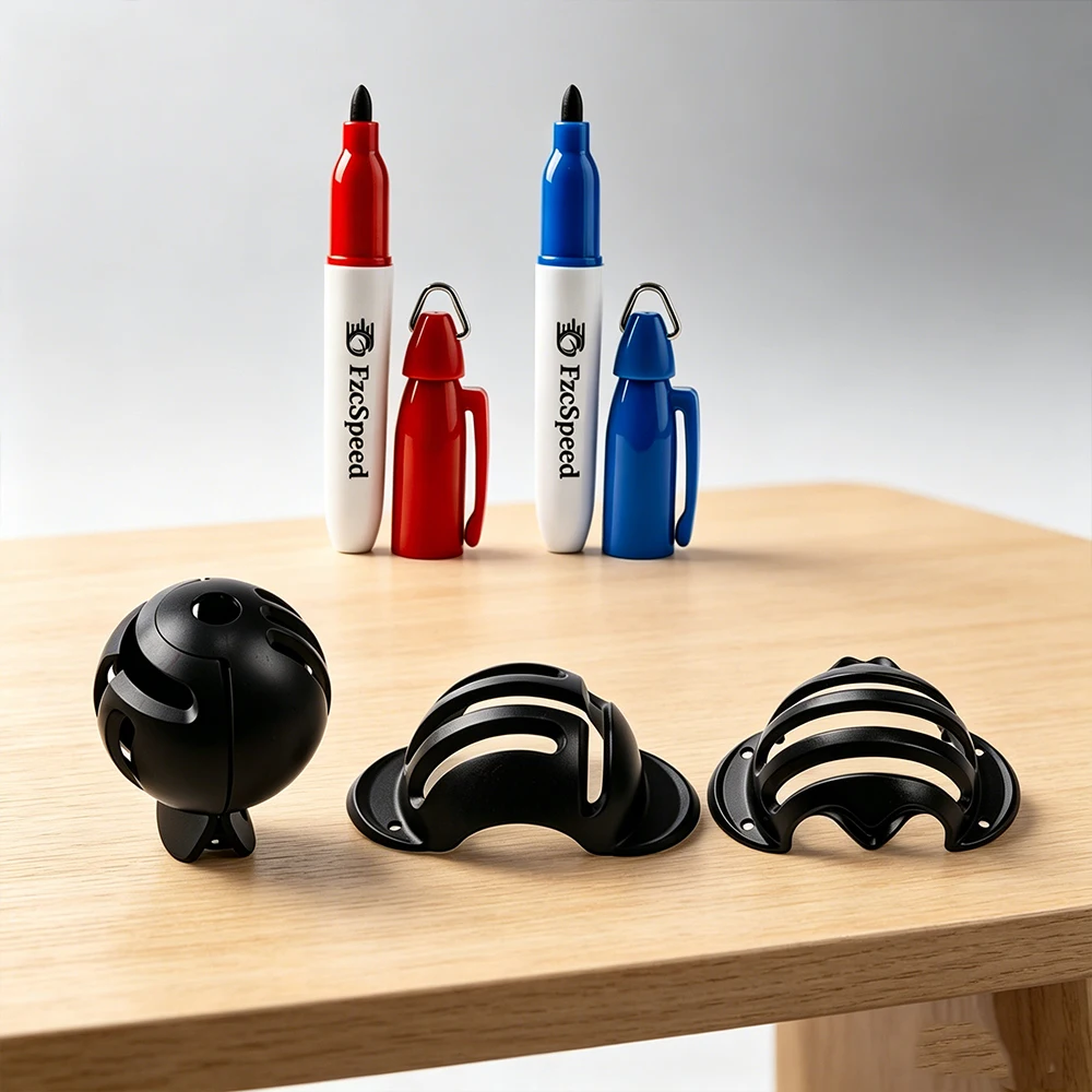 FzcSpeed Golf Ball Line Drawing Alignment Kit Golf Marker Tool with Marker Pen 1 Set Golf Training Hand Tools