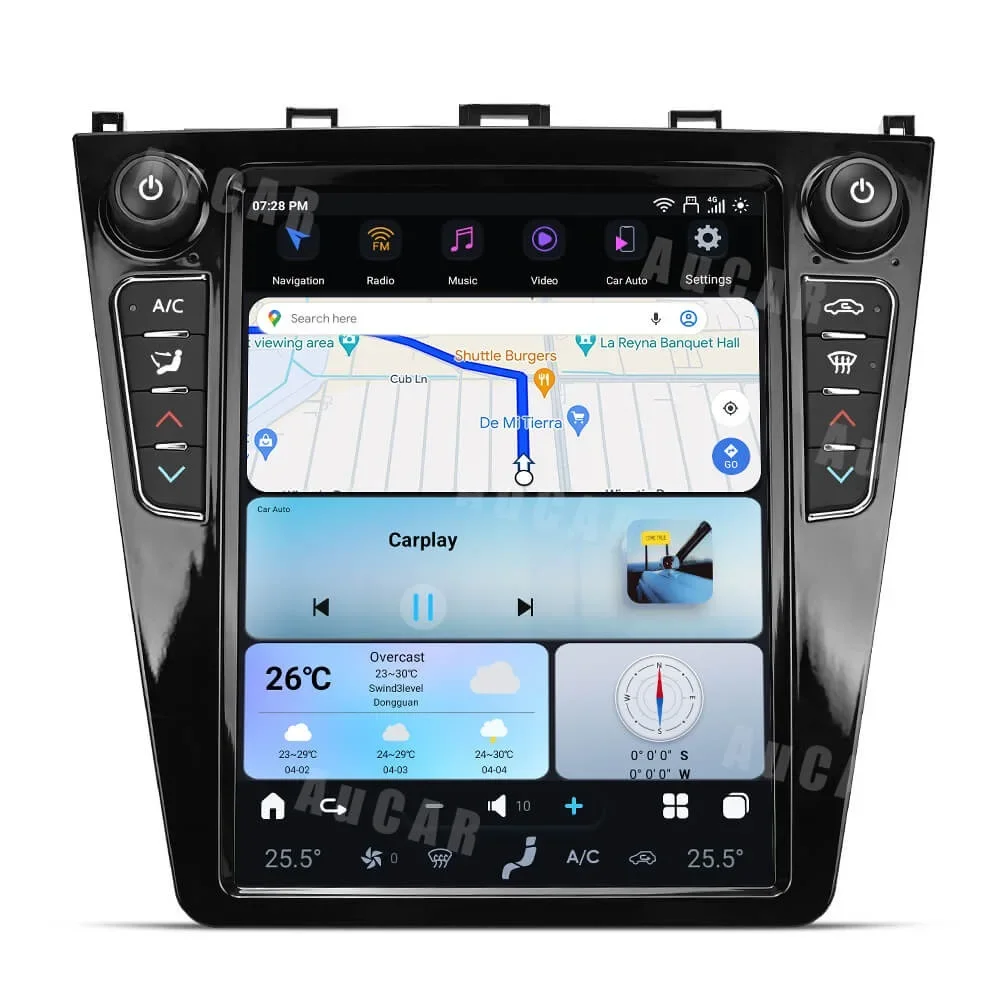 10.8'' Tesla Style Android 13 Car Radio Video Multimedia Player Stereo Head Unit GPS Navigation For Subaru WRX 2015-2021