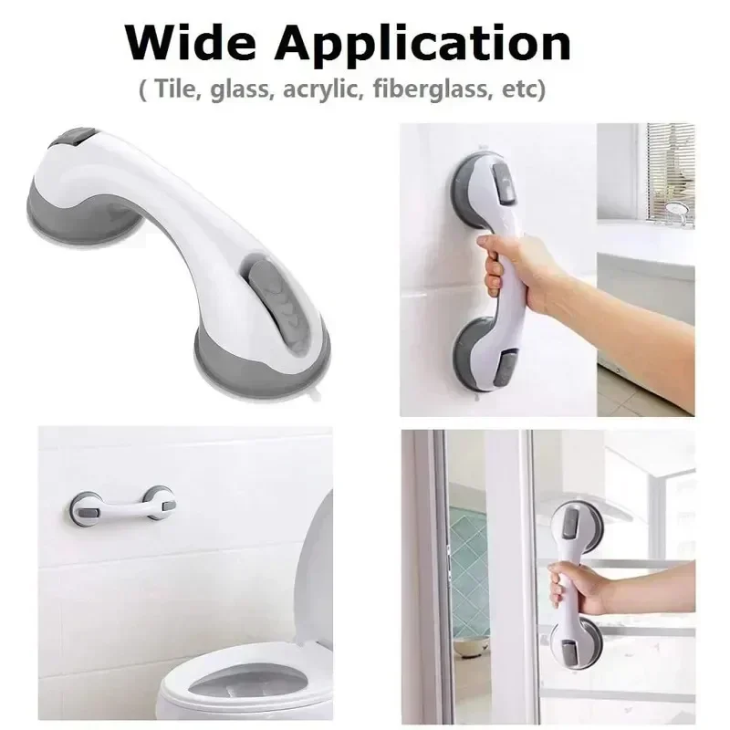 Bathroom Anti Slip Elderly Safety Helping Handle Shower Handle Support Toilet Safe Grab Bar Vacuum Sucker Suction Cup Handrail