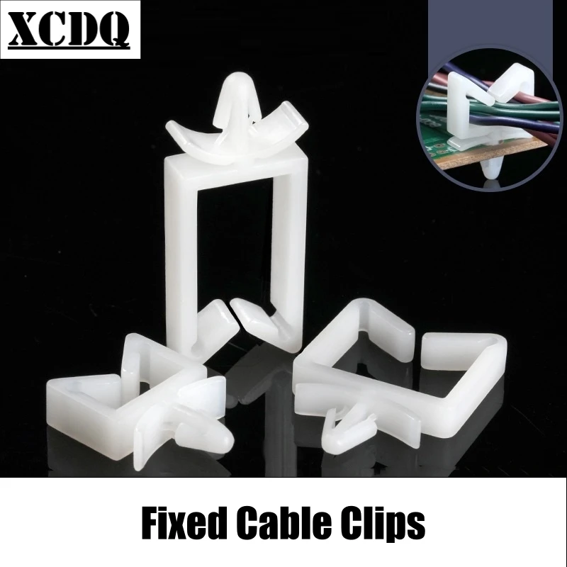 100pcs Aircraft Head Plug In  PC Board Cable Fixed Seat Retention Clips Circuit Board Wire Clamps Manager 4.8-5.0mm mount hole