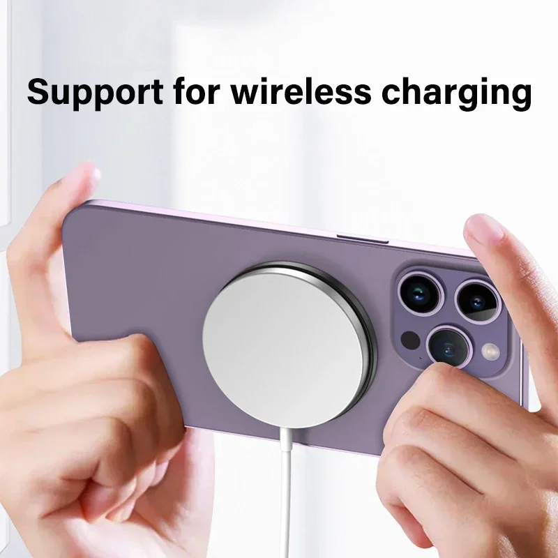 Double-Sided Magnetic Phone Holder for iPhone 15/16/17, Foldable 360° Rotating Stand with Strong Magnet & Finger Grip Suppor view 5