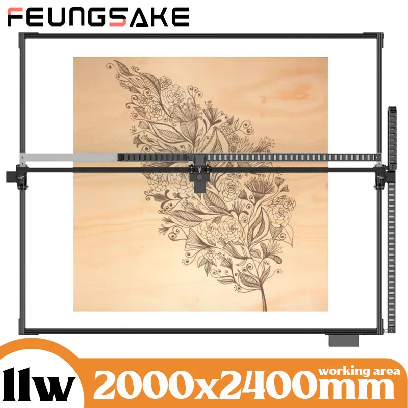 Large Laser Engarving Machine For Wood Cnc Router Machine Air Assist Pump 90W Laser engraver For Metal Working Area 2000x2400mm