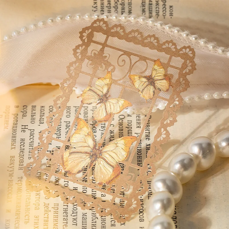 سلسلة دريم فراشات من الدانتيل ، 6 أنواع ، سكرابوكينغ ، يوميات يدوية الصنع ، ألبوم ، لوازم يوميات خردة ، تصنعها بنفسك ، 10 #2