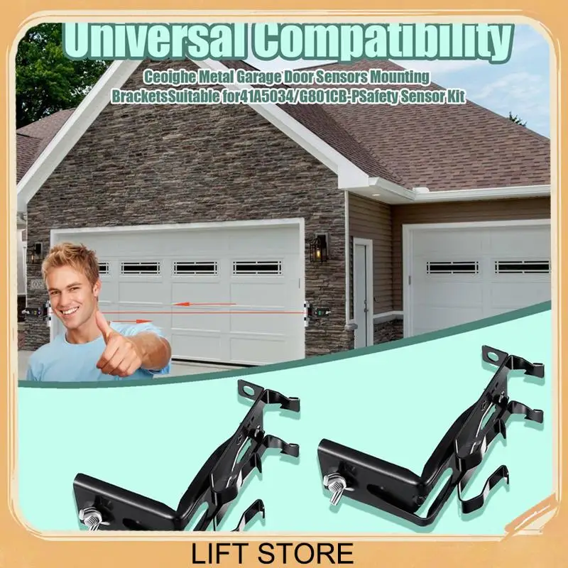 

BTLIFE-2 Pcs Garage Door Sensors Bracket, Sensor Kit Brackets, For Liftmaster/Chamberlain/Craftsman Garage Door Sensor