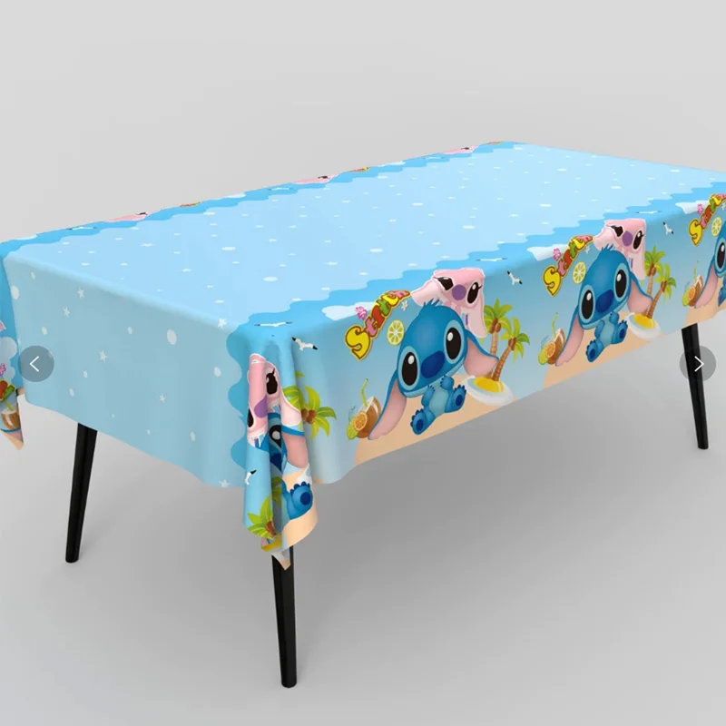 

Lilo&Stitch Party Tablecloth Kids Treat Party Supplies Blue Stitch Tablecloth for Kids Baby Shower Disposable Tablecover Decor