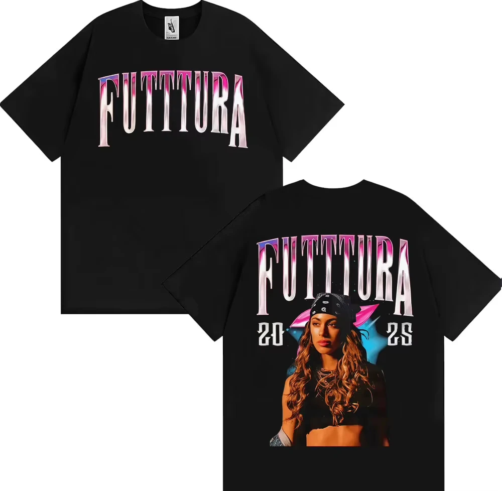 Singer TINI STOESSEL Futtura Album 2025 Tour T-shirt Men Women Fashion Aesthetic Retro Tee Shirt Cotton Casual Oversized T Shirt