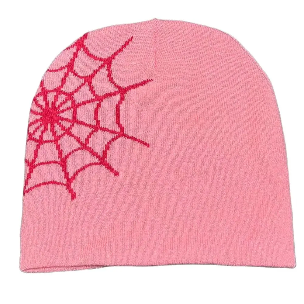 قبعة حياكة صوفية قوطية مع طباعة حروف ، قبعة هيب هوب دافئة ، غطاء رأس خارجي ، قبعة صغيرة Y2k ، قبعة أكريليك