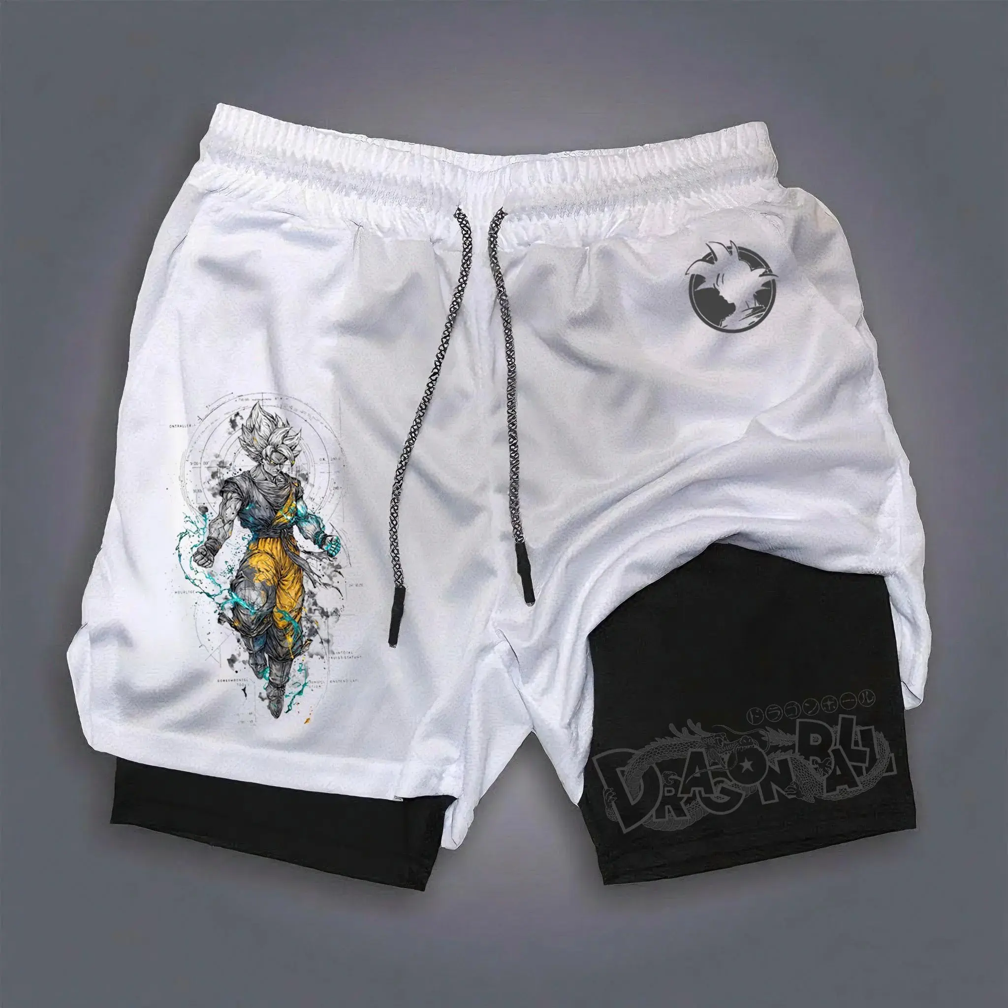 New Dragon Ball Goku Anime Gym Quick-dry Shorts Men Women Breathable Mesh Shorts Summer Casual Beach Pants Sportswear Streetwear