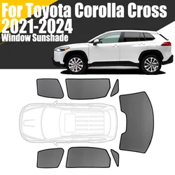 Custom Magnetic Car Window Sunshade For Toyota Corolla Cross 2021 - 2024 Curtain Mesh Front Windshield 2022 2023